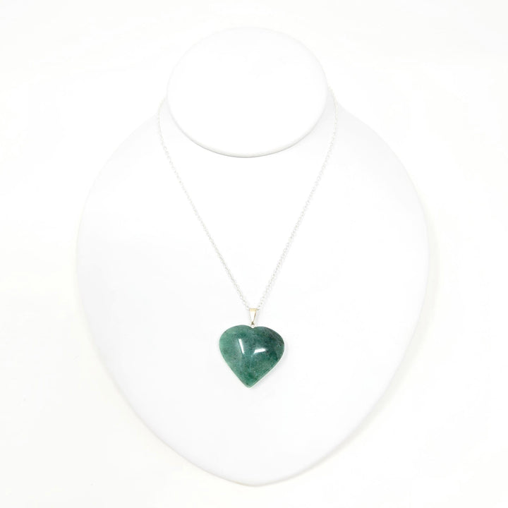 Green Aventurine Heart Pendant 35mm | The Harmony Store Pendant