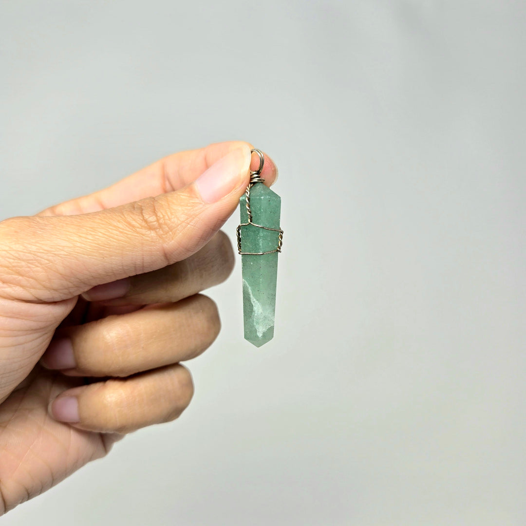 Green Aventurine Wire-Wrapped Pendant | The Harmony Store Pendant