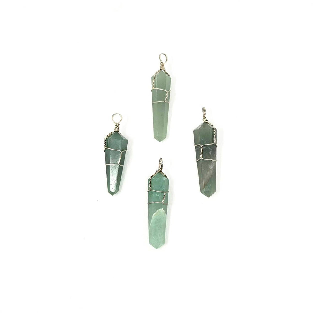 Green Aventurine Wire-Wrapped Pendant | The Harmony Store Pendant