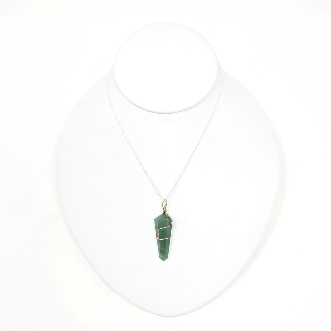 Green Aventurine Wire-Wrapped Pendant | The Harmony Store Pendant