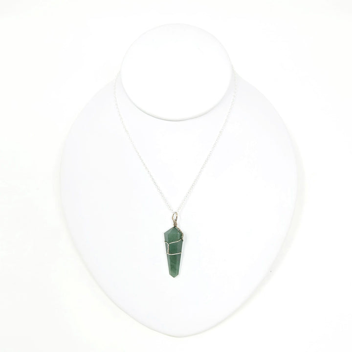 Green Aventurine Wire-Wrapped Pendant | The Harmony Store Pendant