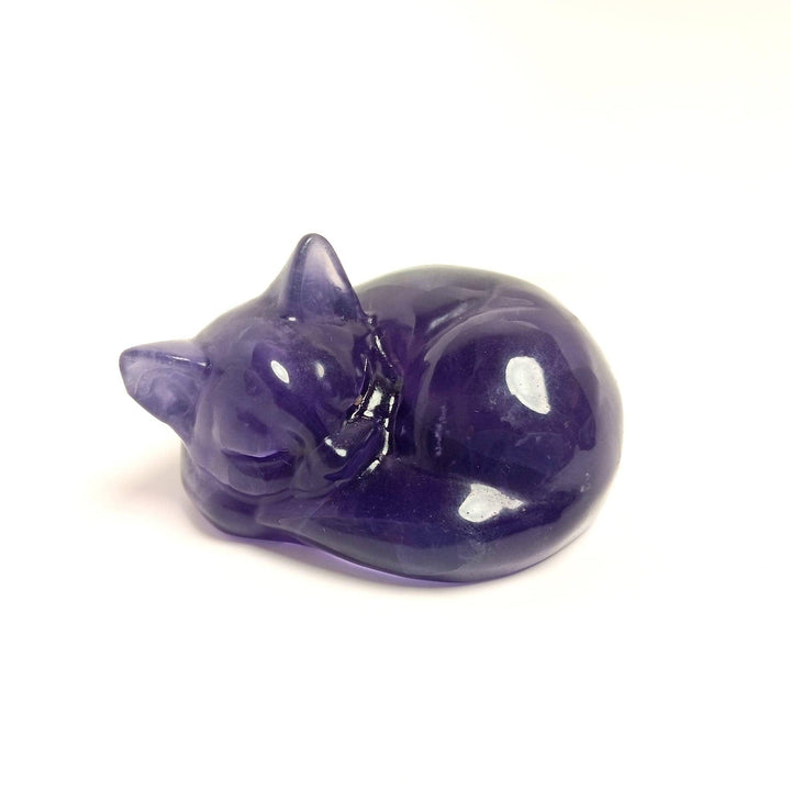 Hand Carved Crystal Cat Figurine 3 inch | The Harmony Store