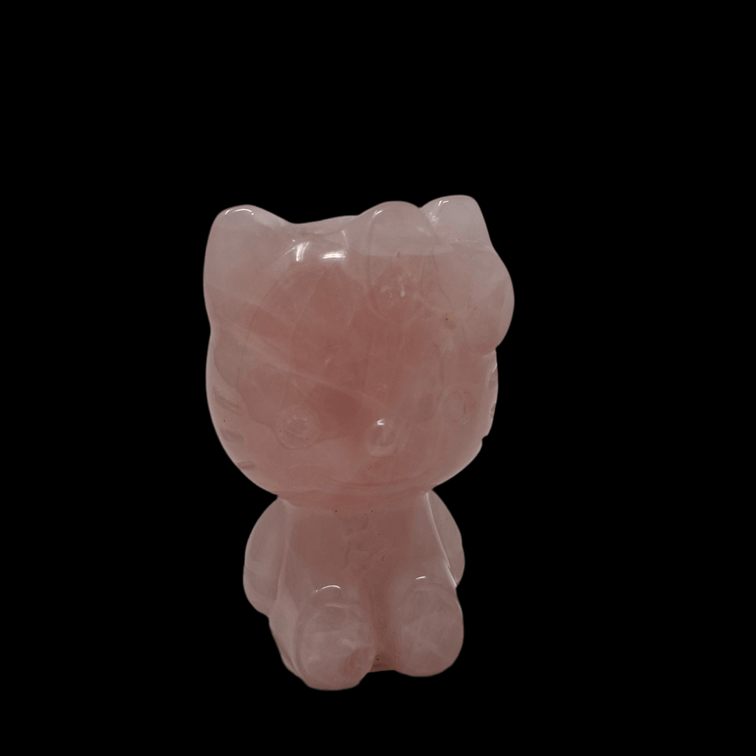 Hello Kitty Rose Quartz Carving | The Harmony Store Carving