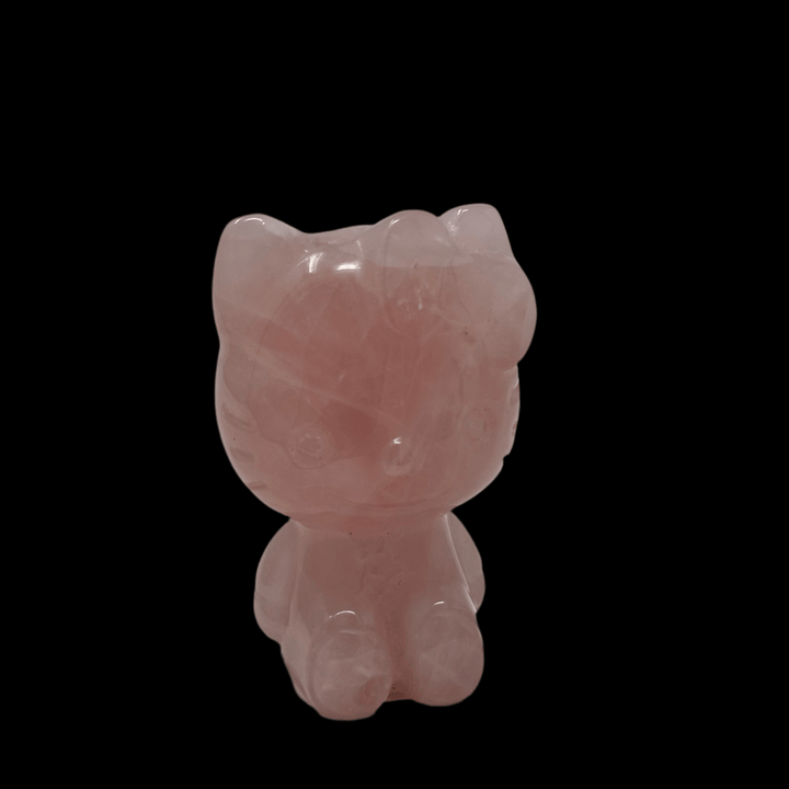 Hello Kitty Rose Quartz Carving | The Harmony Store Carving