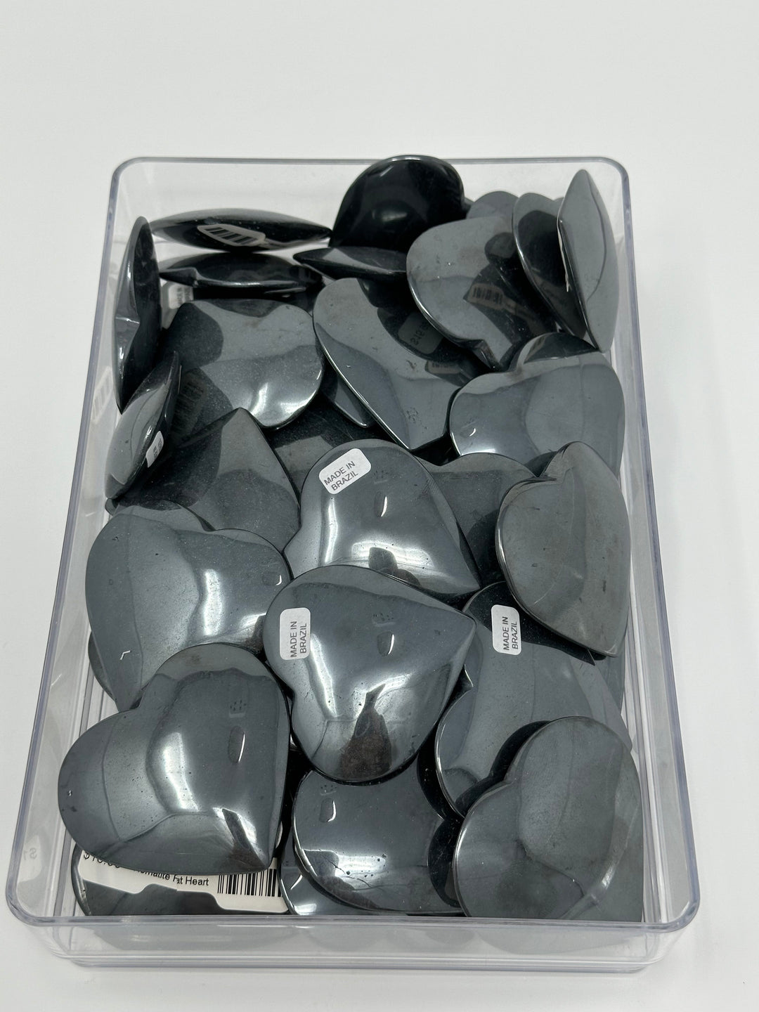 Hematite Flat Heart 2-4 Inch | Harmony Store Crystal Heart