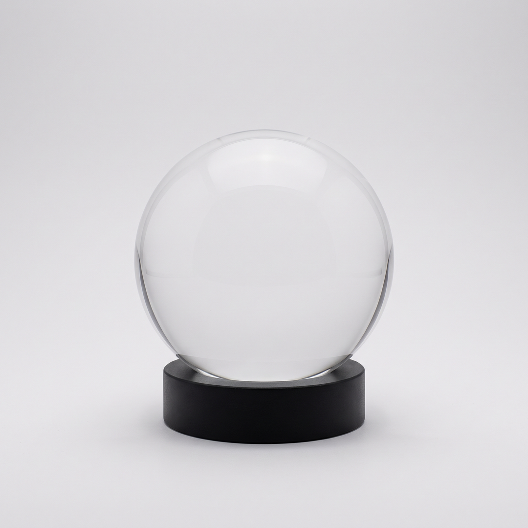 Clear Glass Crystal Ball (130mm)