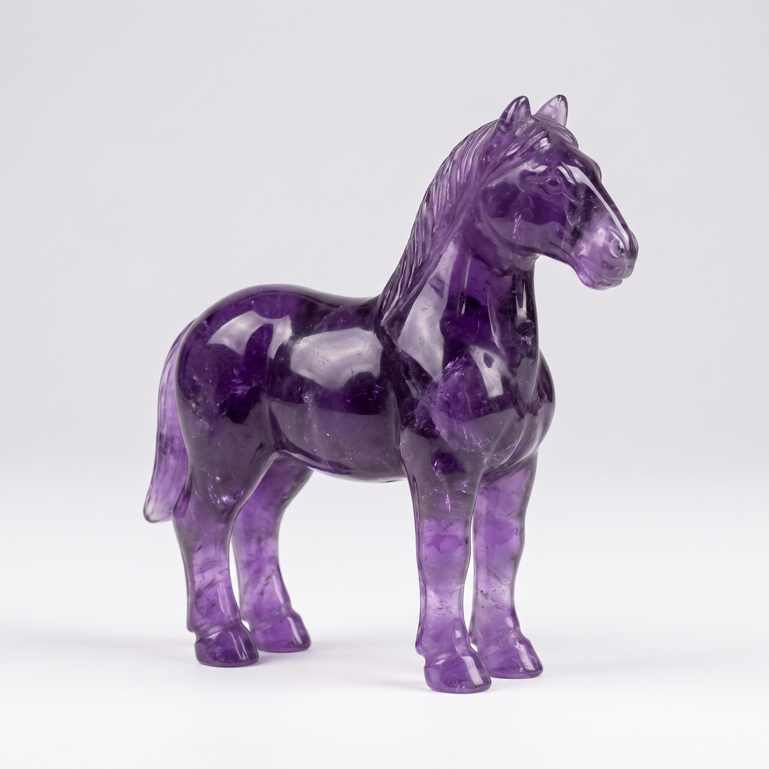 Amethyst Horse Figurine