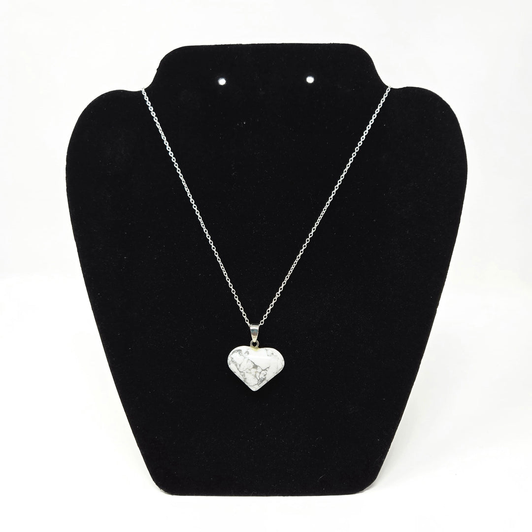 Howlite Heart Pendant 3/4 Inch | The Harmony Store Pendant