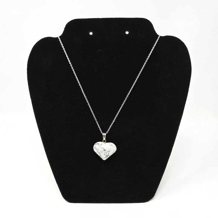 Howlite Heart Pendant 3/4 Inch | The Harmony Store Pendant