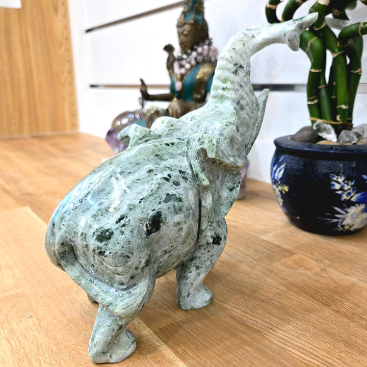 Jade Elephant Crystal | The Harmony Store Figurine