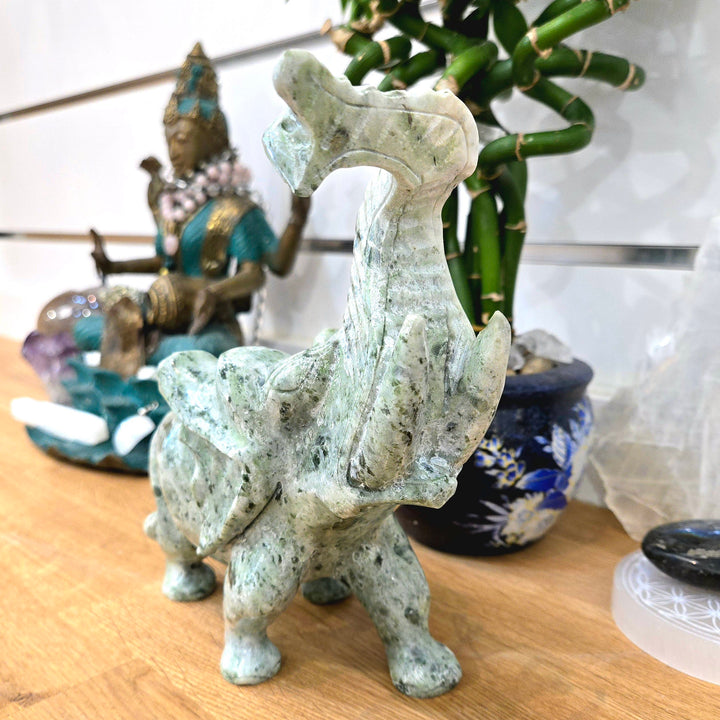 Jade Elephant Crystal | The Harmony Store Figurine