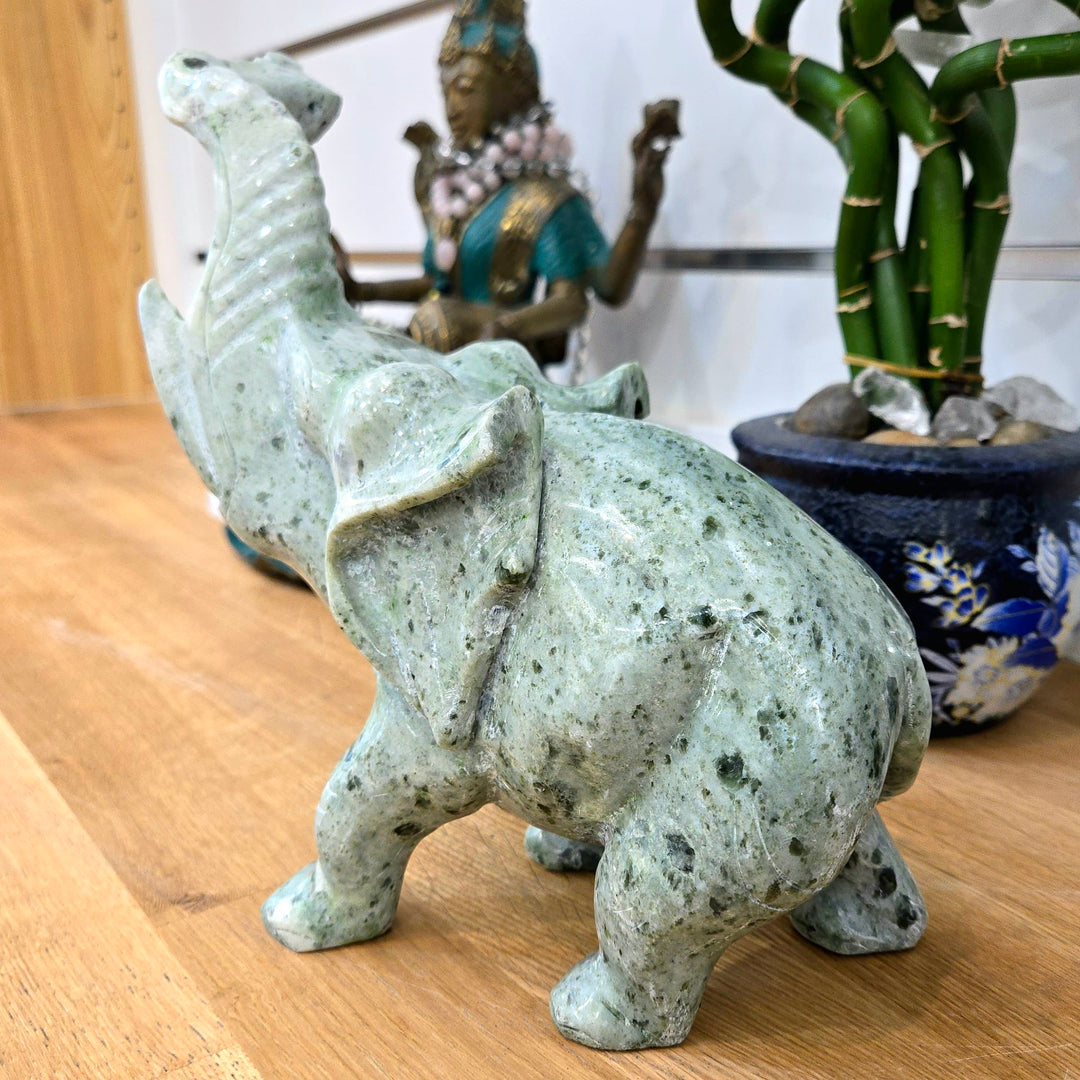 Jade Elephant Crystal | The Harmony Store Figurine