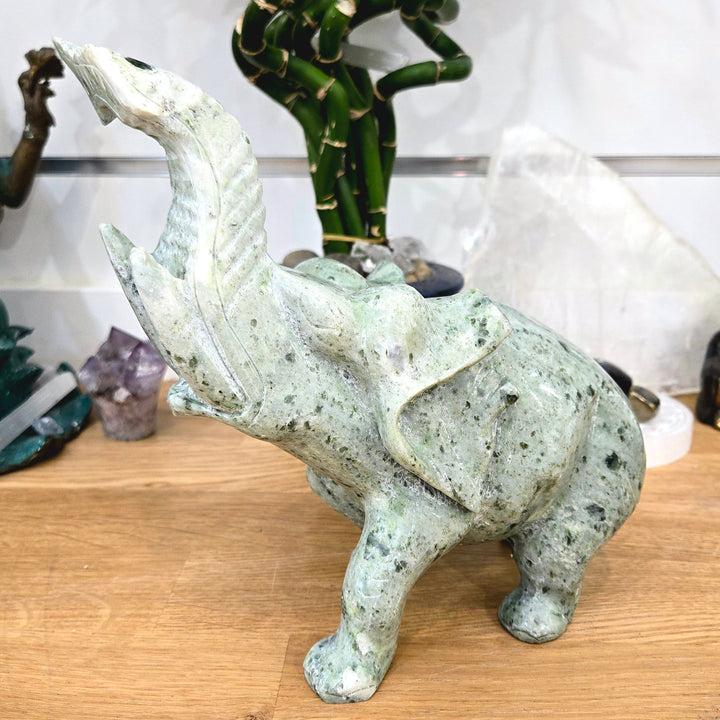 Jade Elephant Crystal | The Harmony Store Figurine