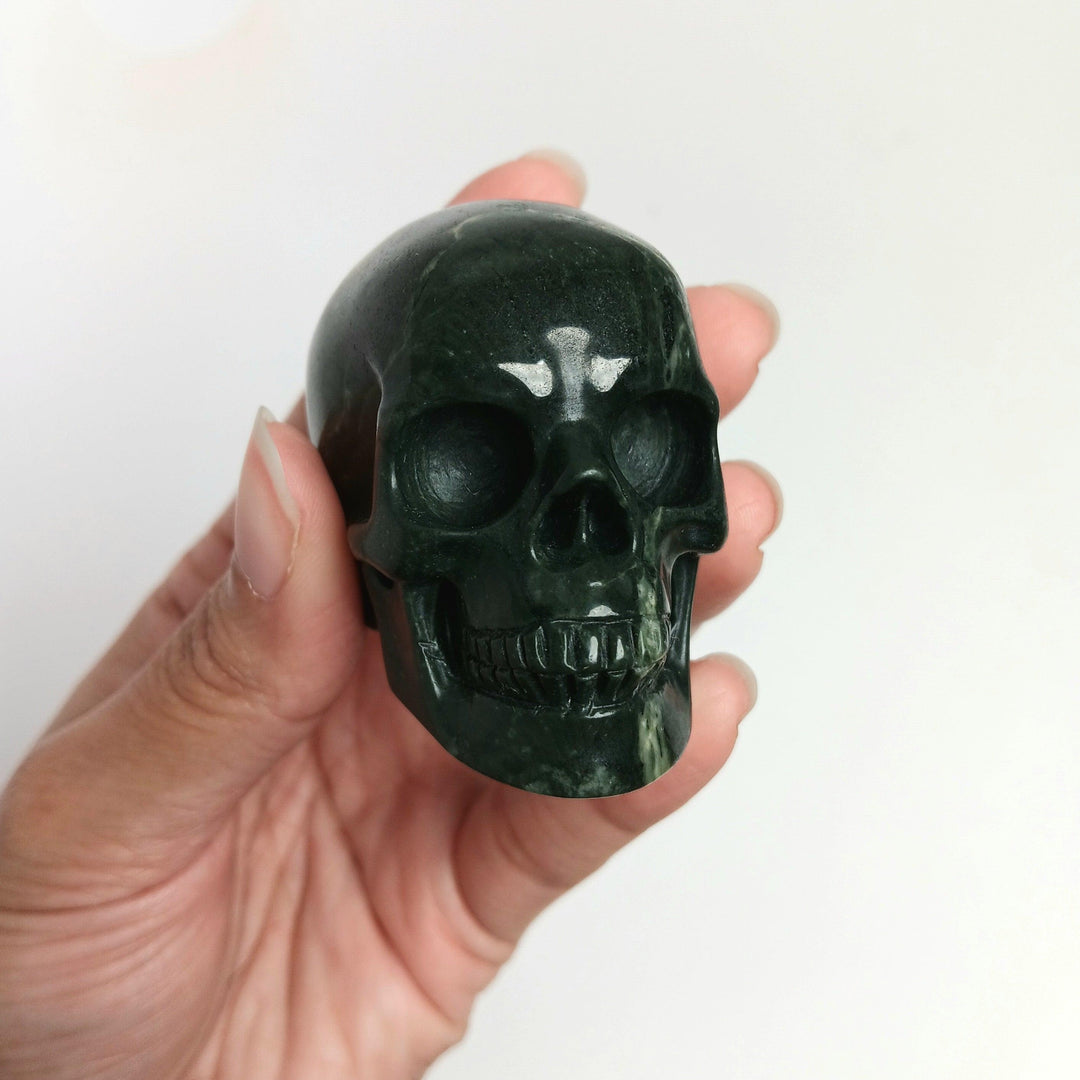 Jade Skull Crystal Carving | The Harmony Store Crystal Skull