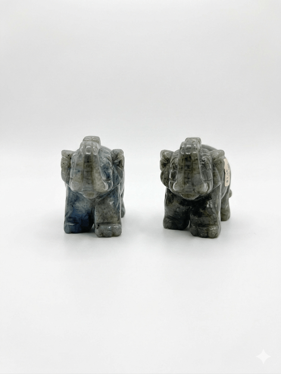 Labradorite Elephant 2" | The Harmony Store Carving