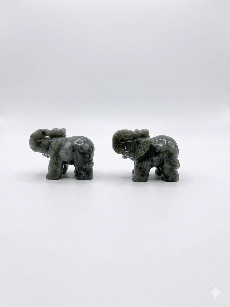 Labradorite Elephant 2" | The Harmony Store Carving