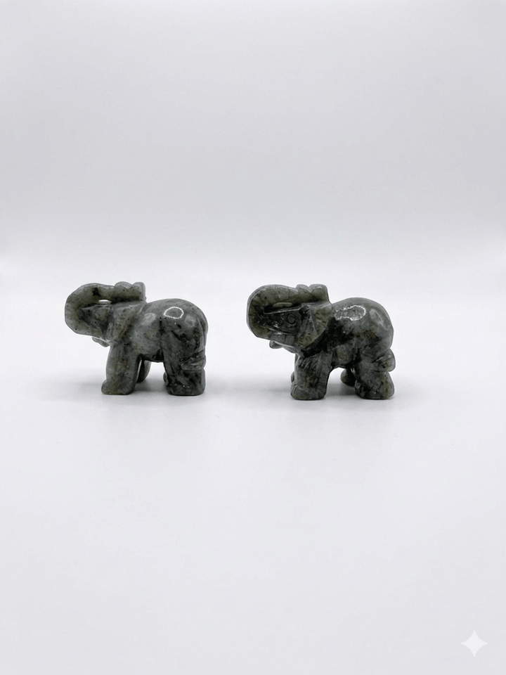 Labradorite Elephant 2" | The Harmony Store Carving