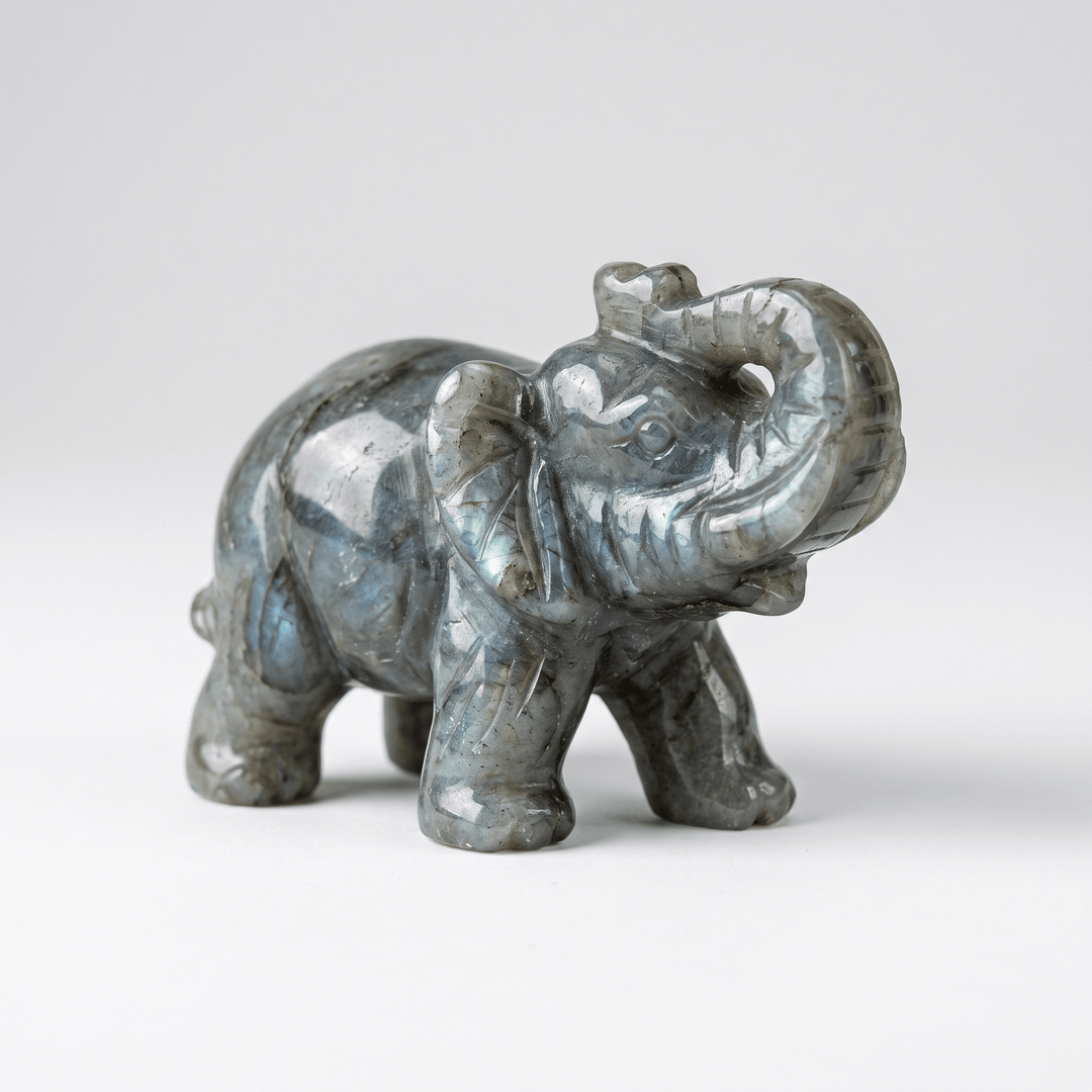 Labradorite Elephant 3" | The Harmony Store Carving