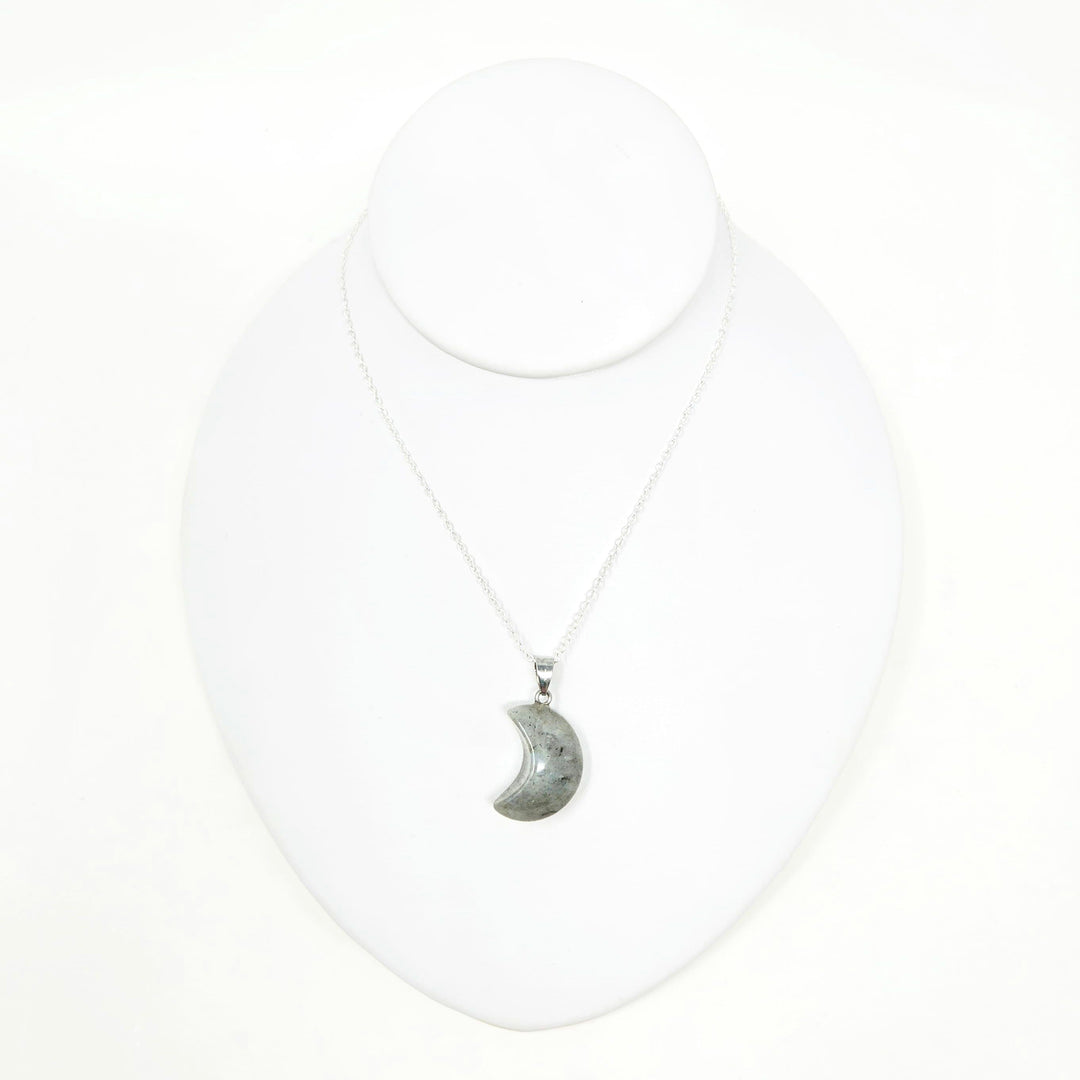 Labradorite Moon Pendant 3/4 Inch | The Harmony Store Pendant