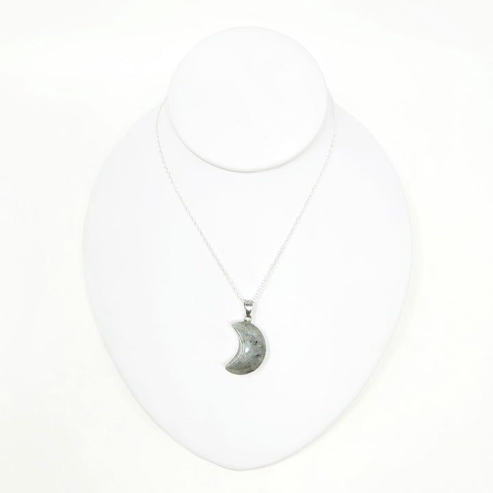 Labradorite Moon Pendant 3/4 Inch | The Harmony Store Pendant