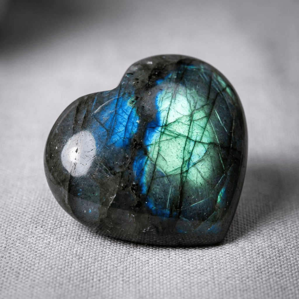 Labradorite Puff Heart 1" | The Harmony Store Heart