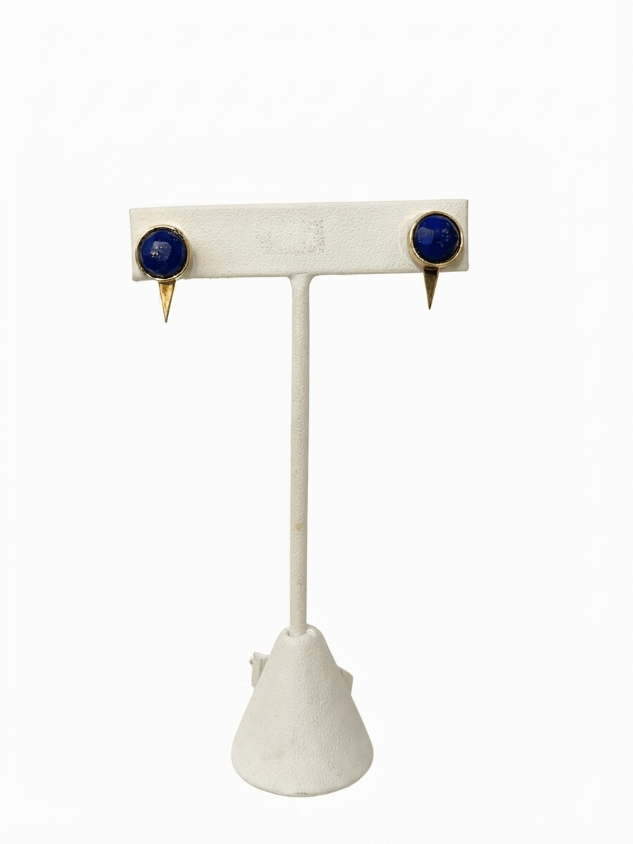 Lapis Lazuli Faceted Stud Earrings | The Harmony Store Earrings