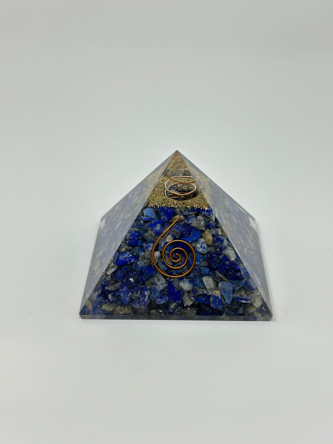 Lapis Lazuli Orgonite Pyramid | The Harmony Store Crystal Pyramid