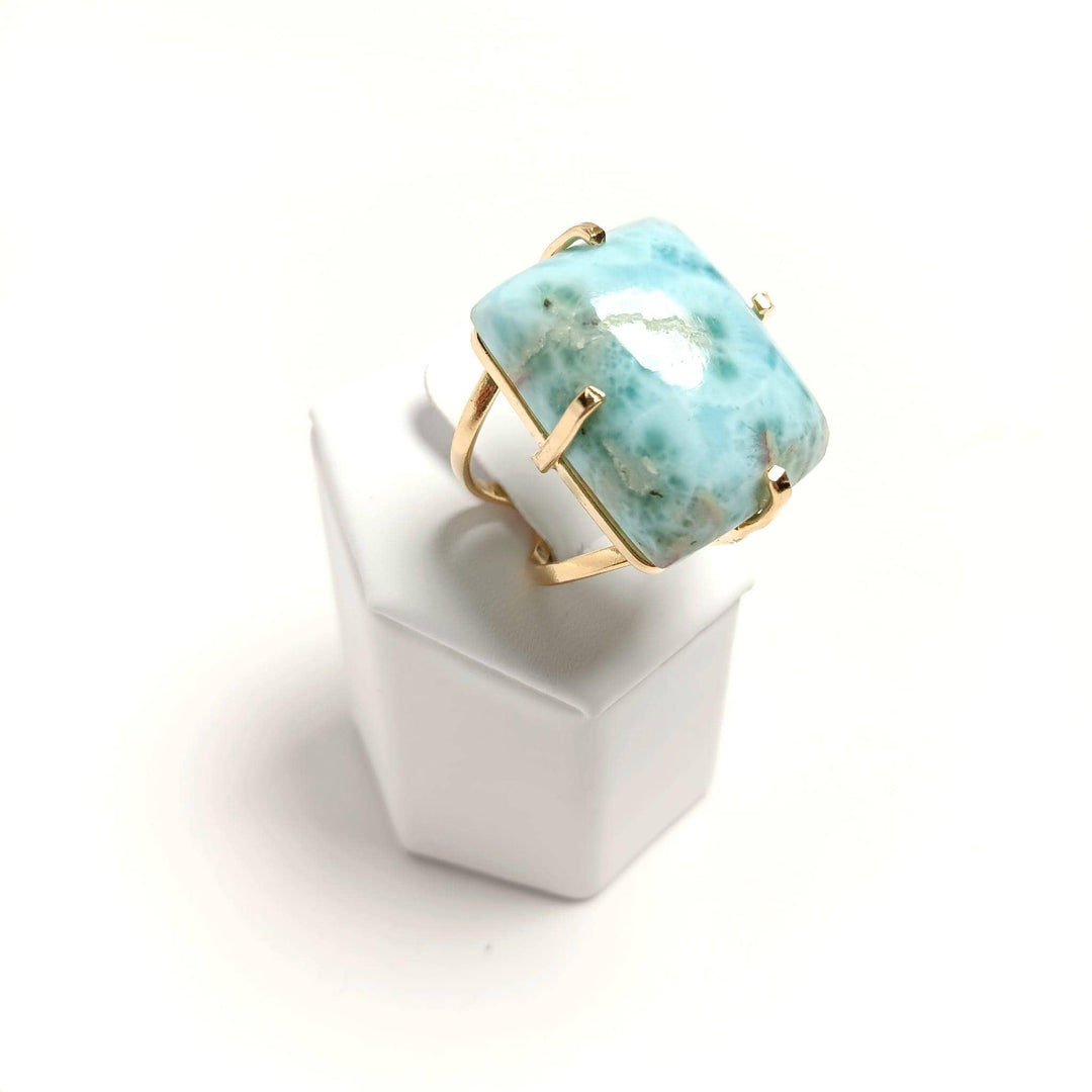 Larimar Cabochon Arc Ring | The Harmony Store Ring