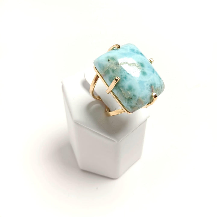 Larimar Cabochon Arc Ring - The Harmony Store