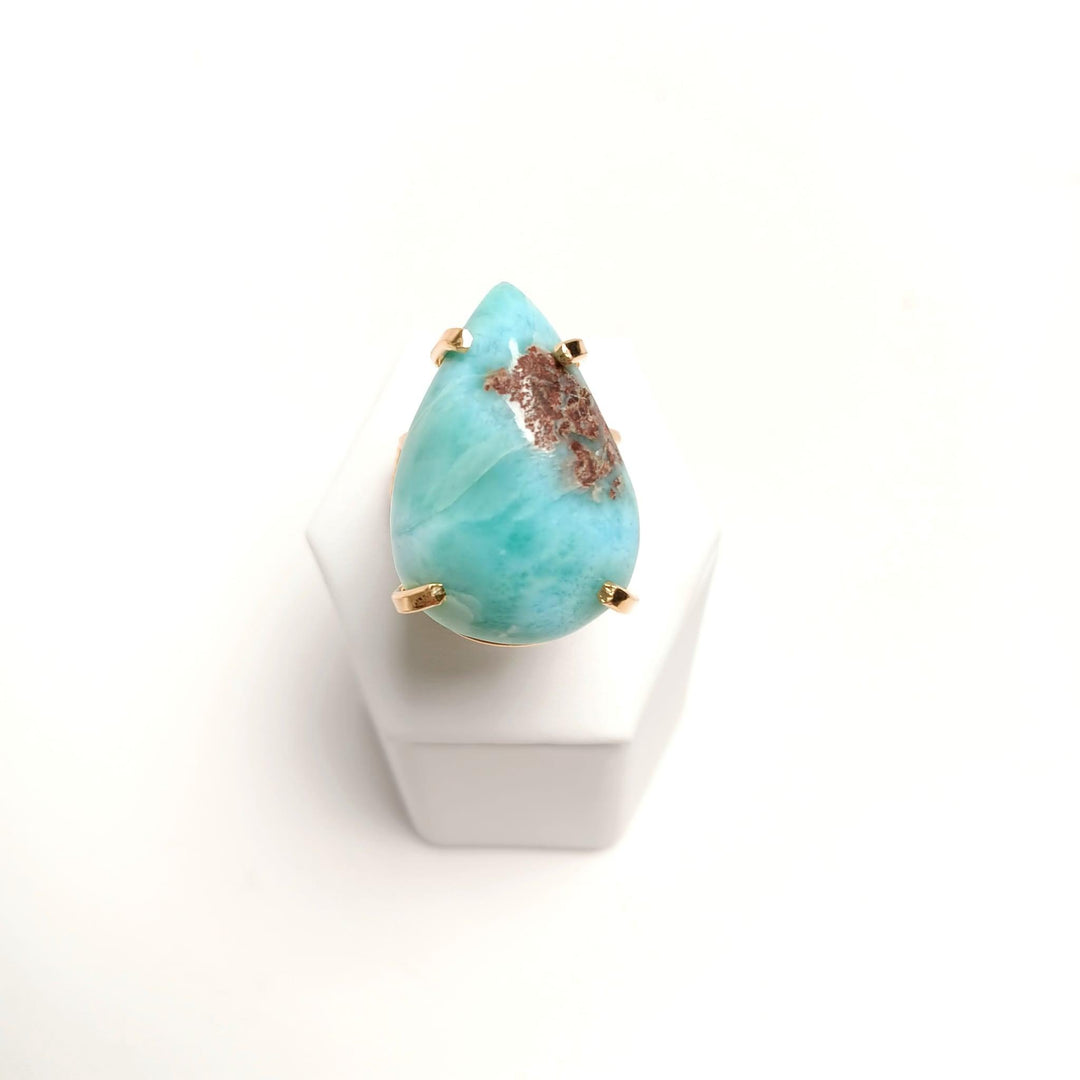 Larimar Cabochon Wire Ring | The Harmony Store Ring