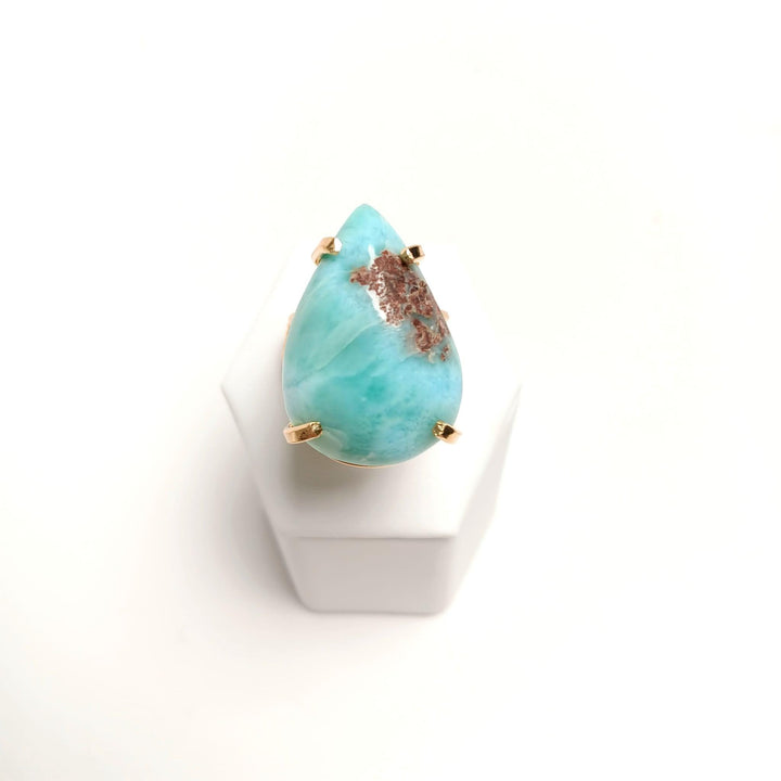 Larimar Cabochon Wire Ring | The Harmony Store Ring