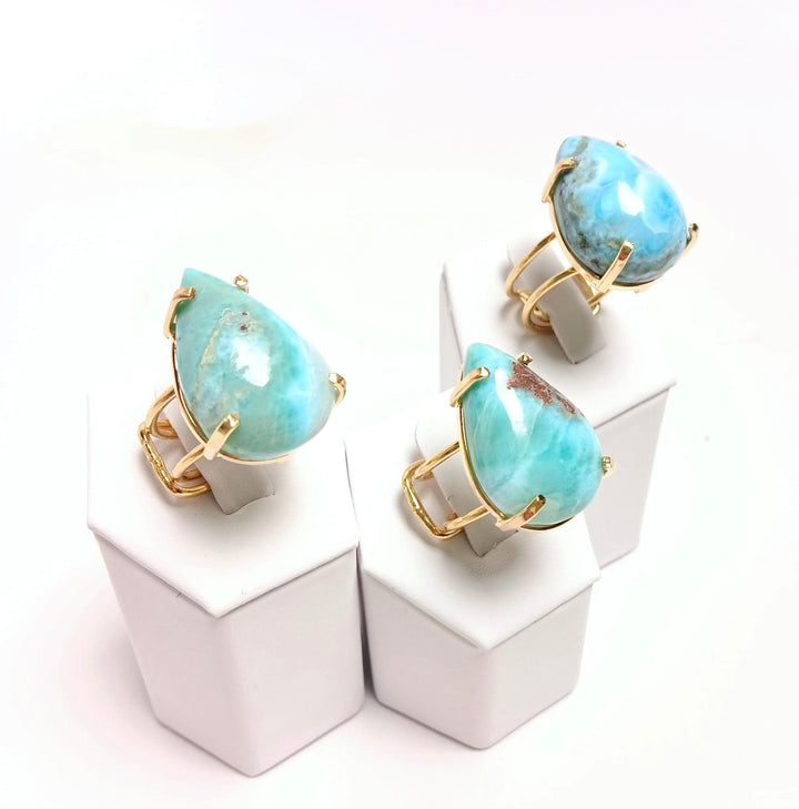 Larimar Cabochon Wire Ring | The Harmony Store Ring