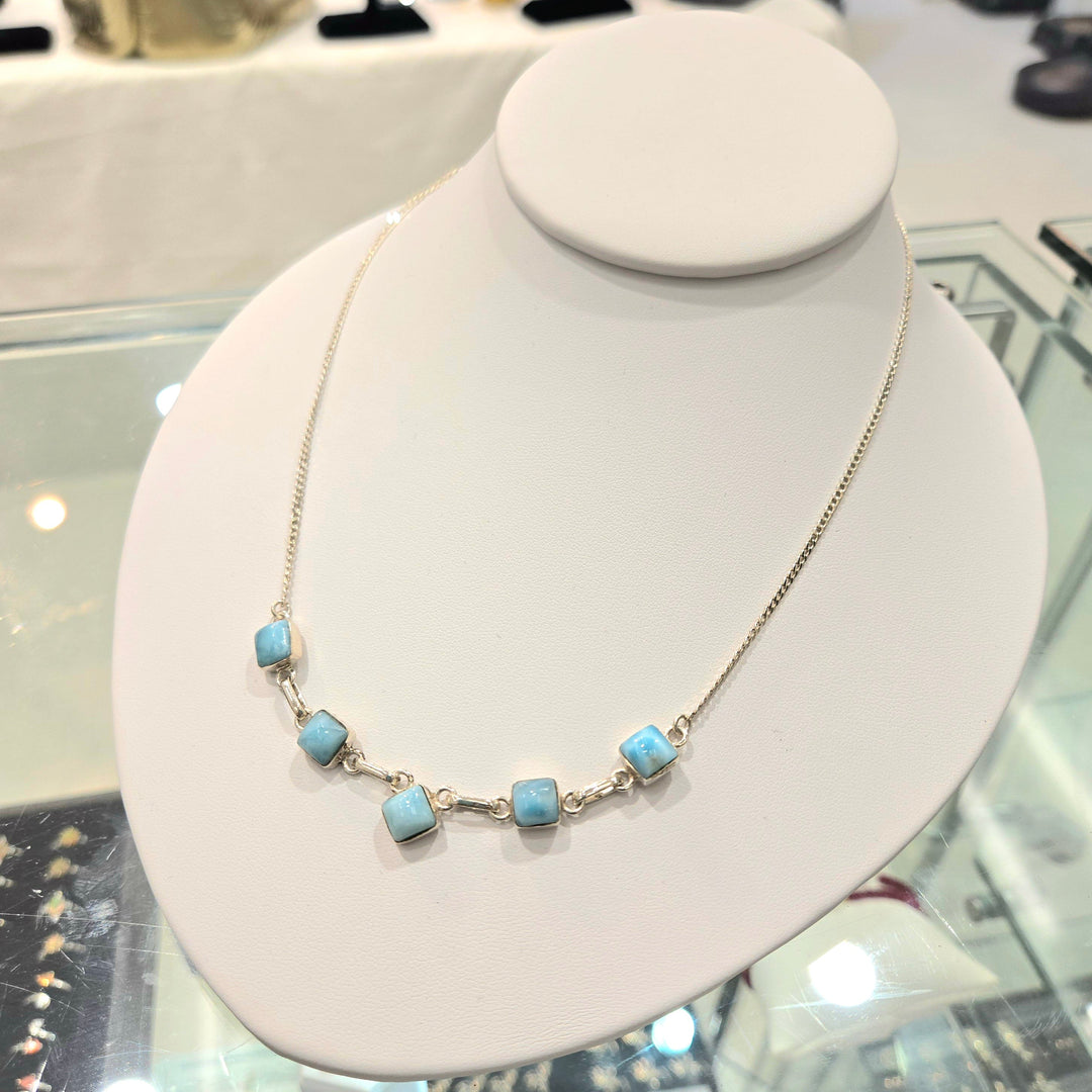 Larimar Sterling Silver Chain | The Harmony Store Chain neclac : 9.4