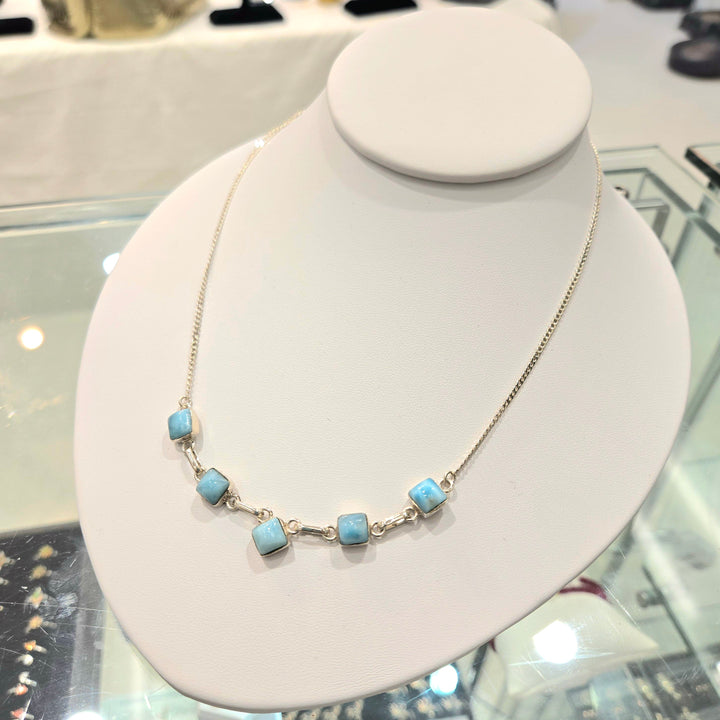Larimar Sterling Silver Chain | The Harmony Store Chain neclac : 9.4