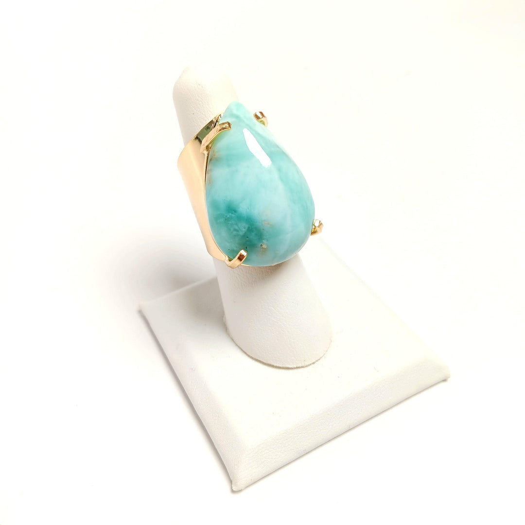 Larimar Cabochon Cuff Ring | The Harmony Store Ring