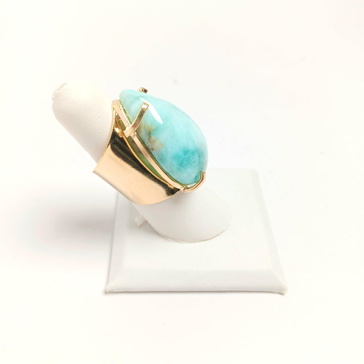 Larimar Cabochon Cuff Ring | The Harmony Store Ring