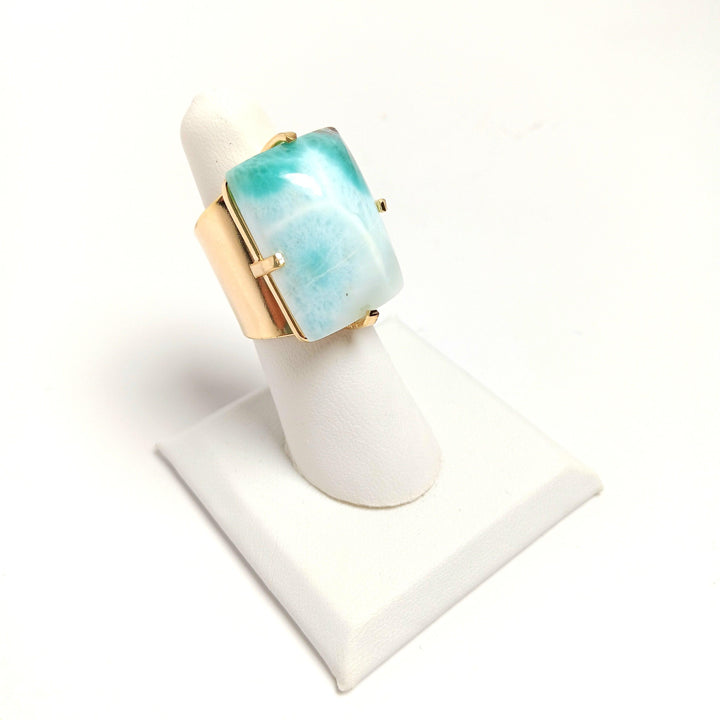 Larimar Cabochon Cuff Ring | The Harmony Store Ring
