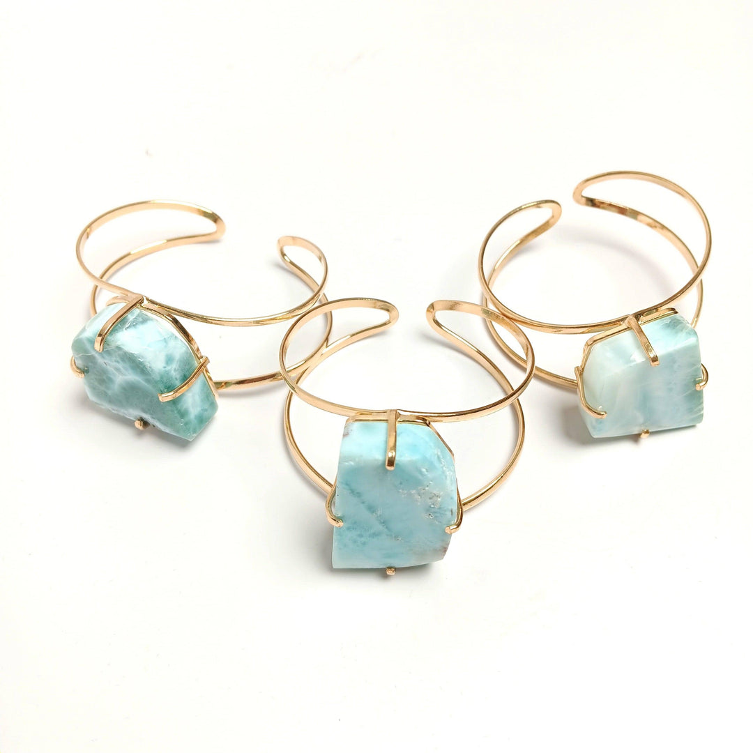 Larimar Slab Arc Bracelet | The Harmony Store Bracelet