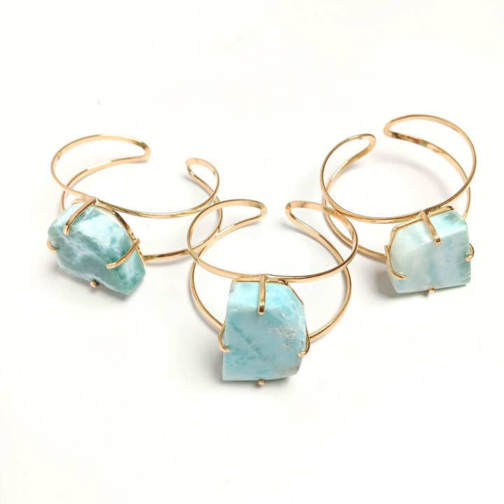 Larimar Slab Arc Bracelet | The Harmony Store Bracelet