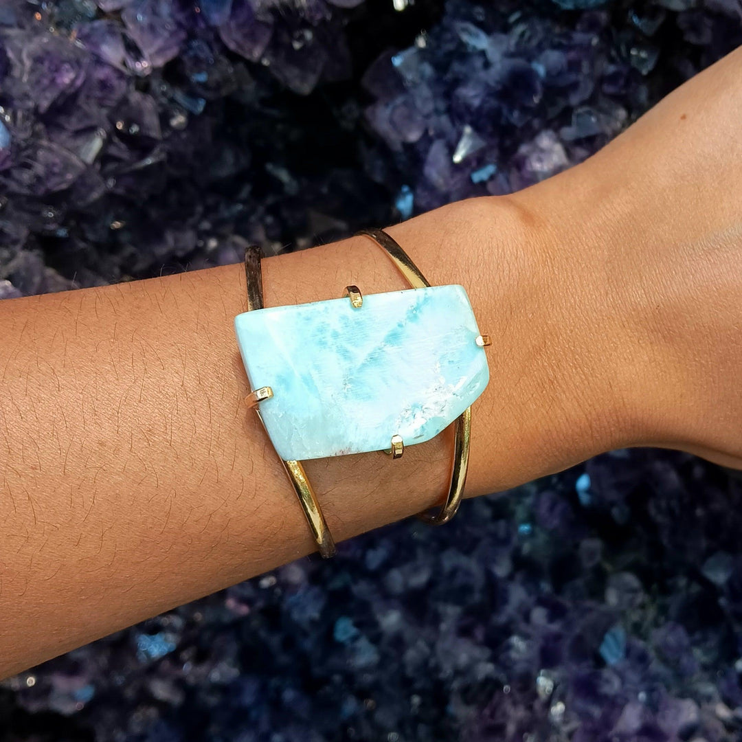 Larimar Slab Arc Bracelet | The Harmony Store Bracelet