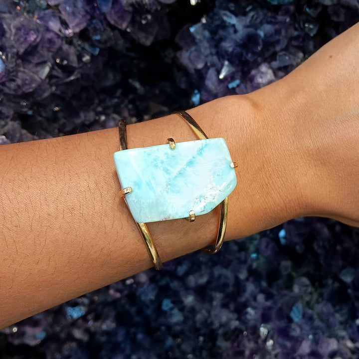 Larimar Slab Arc Bracelet | The Harmony Store Bracelet