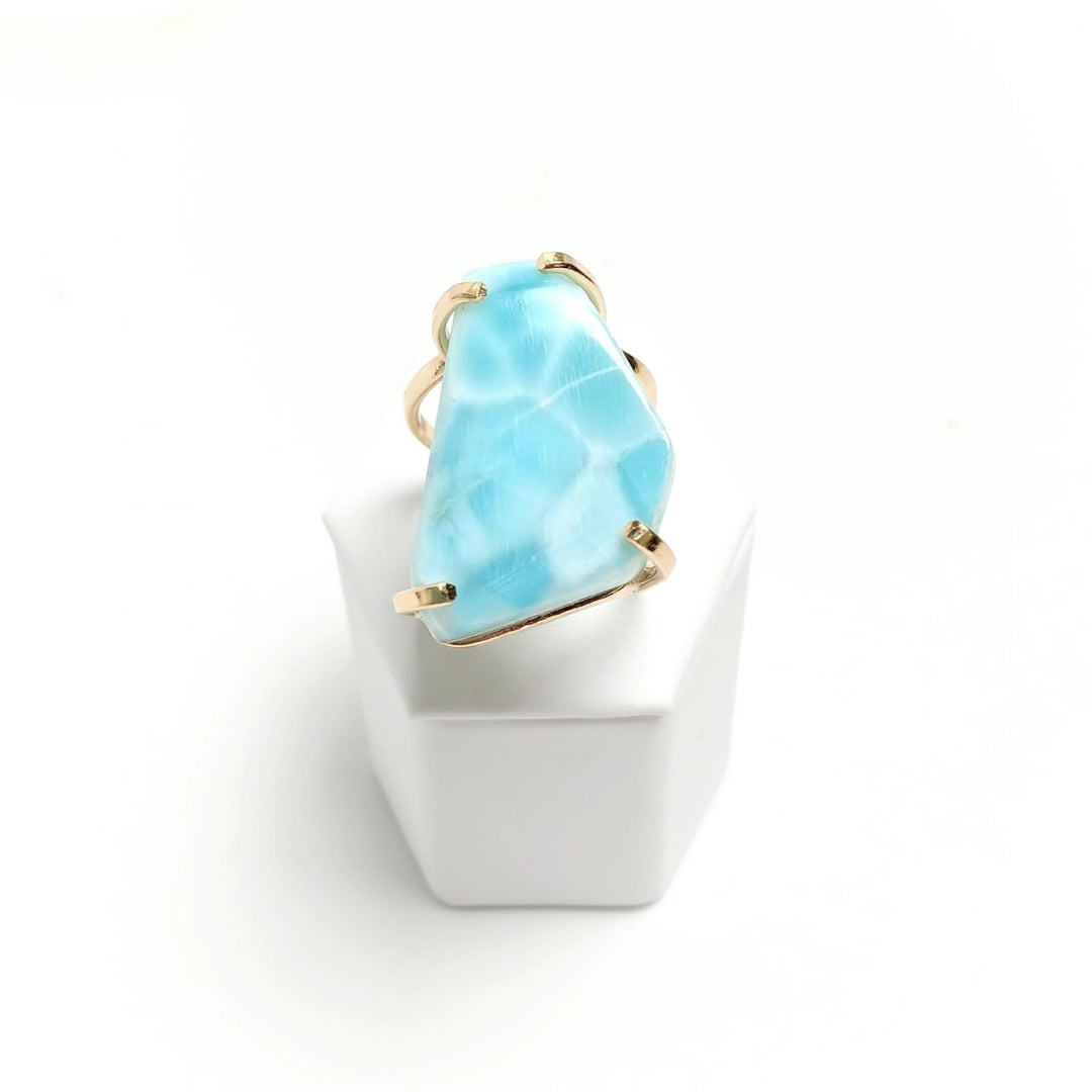 Larimar Slab Arc Ring | The Harmony Store Ring