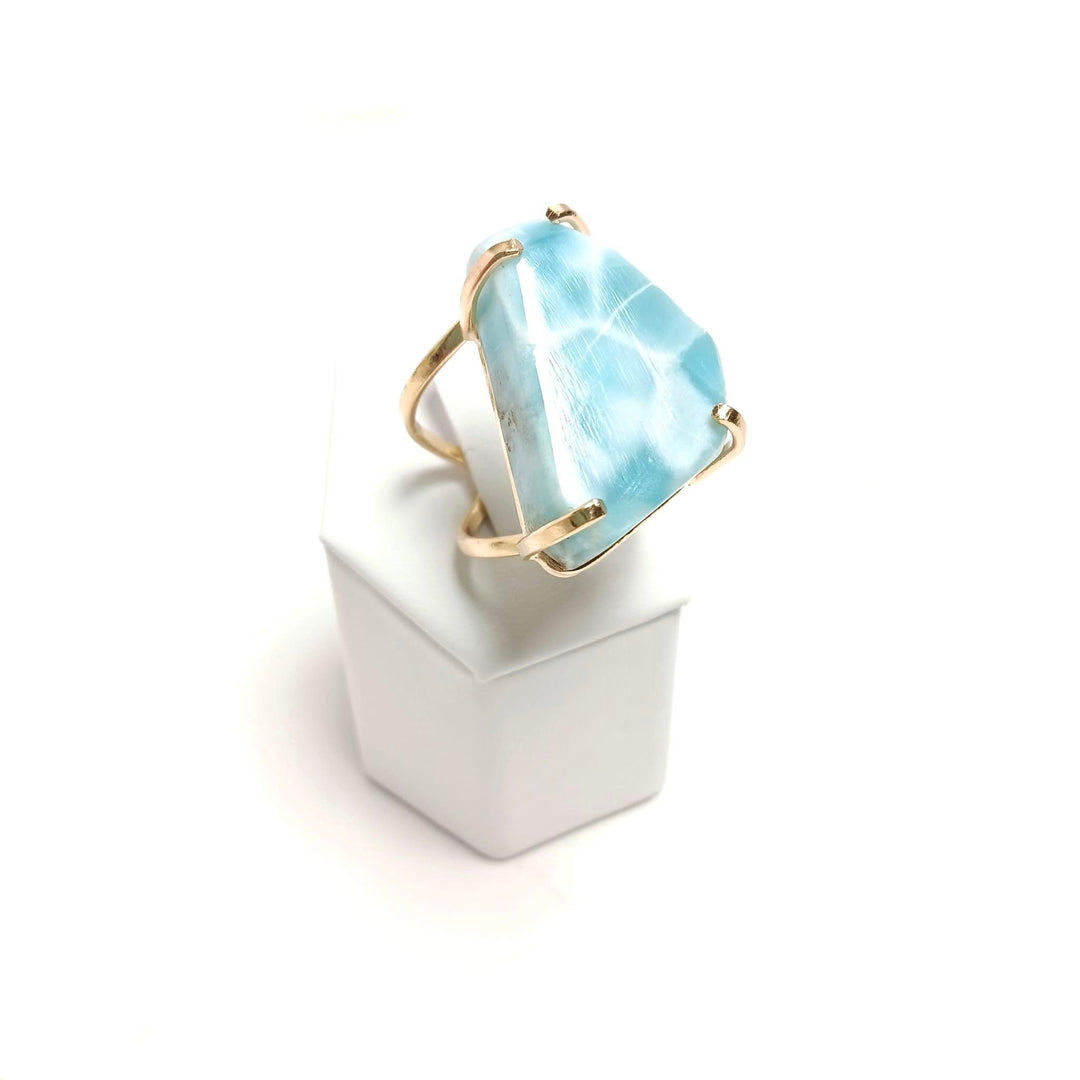 Larimar Slab Arc Ring | The Harmony Store Ring