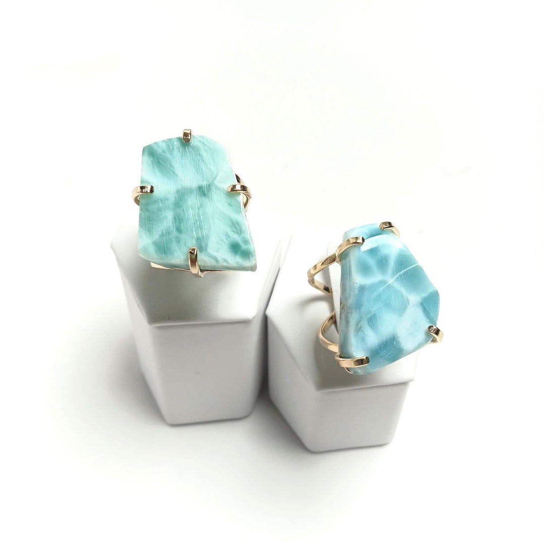 Larimar Slab Arc Ring | The Harmony Store Ring