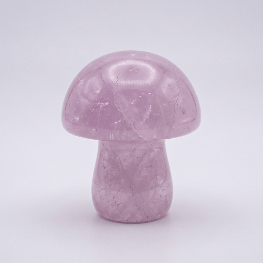 Lavender Rose Quartz Mushroom Madagascar | The Harmony Store Mushroom