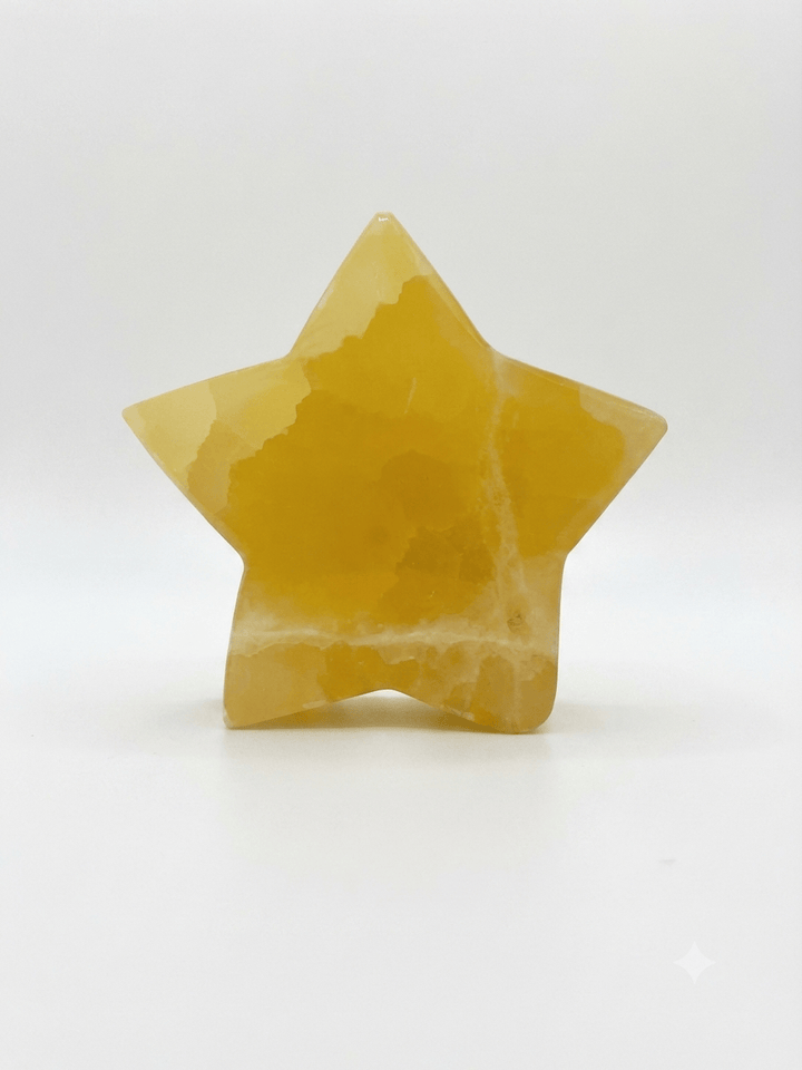 Lemon Calcite Star Crystal | The Harmony Store Carving