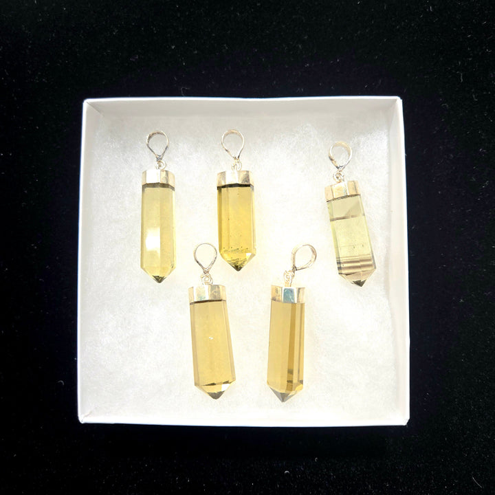 Lemon Quartz Silver Pendant | The Harmony Store Pendant