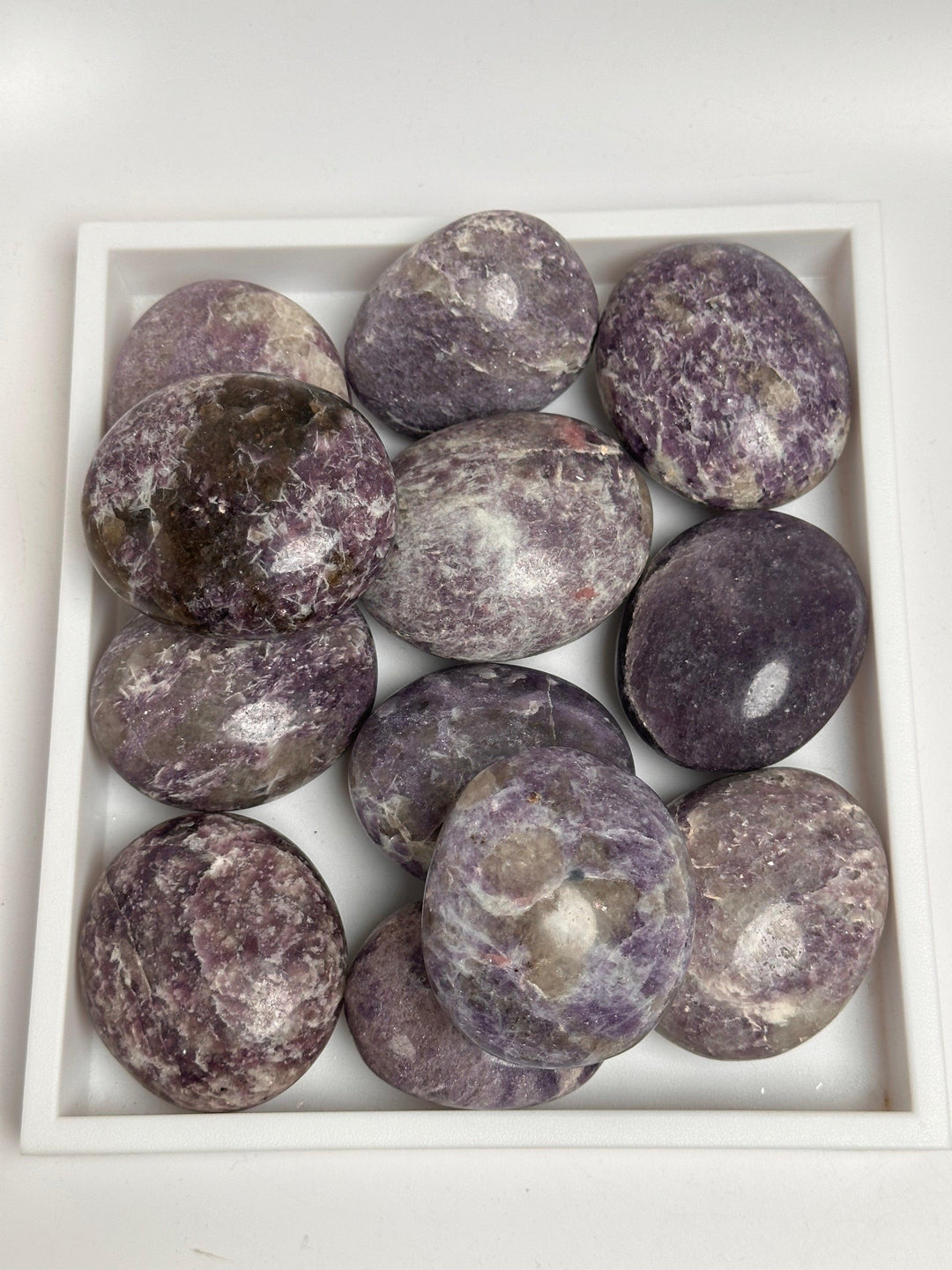 Lepidolite Palm Stone Palm Stone