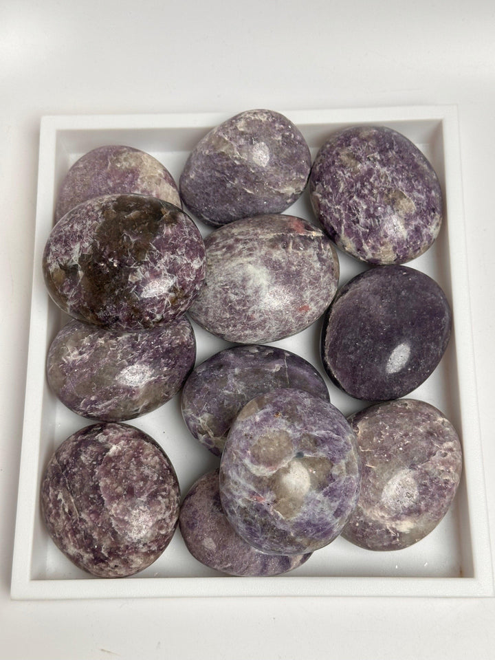 Lepidolite Palm Stone Palm Stone