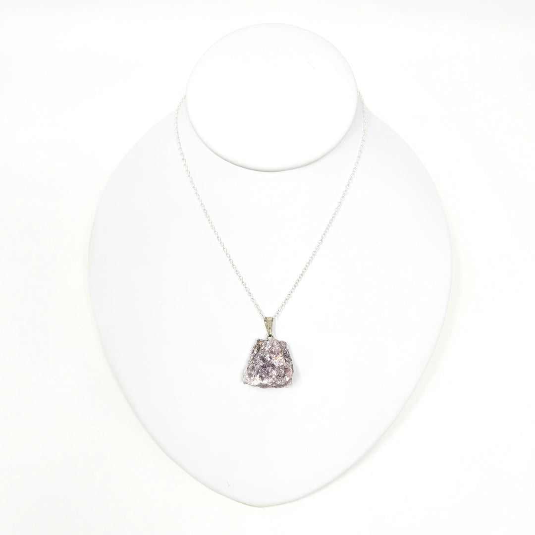 Lepidolite Rough Crystal Pendant | The Harmony Store Pendant